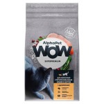 Корм сухой для стерилизованных кошек AlphaPet WOW цыпленок, 1,5 кг (kastd)