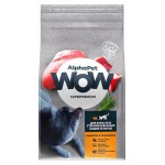 Корм сухой для стерилизованных кошек AlphaPet WOW индейка и потрошки, 1,5 кг (kastd)