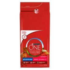 Корм сухой для собак Purina ONE с говядиной и рисом, 1,8 кг (kastd) в магазинах Ашан