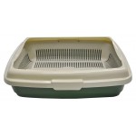 Туалет для кошек HOMECAT Atlantis с сеткой и бортом для кошек, 43x33x12,5 см (kastd)