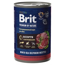 Корм для собак Brit ассорти с потрашками, 410 г (kastd) в магазинах Ашан