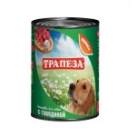 Влажный корм для собак Трапеза с говядиной, 350 г (kastd)