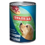 Влажный корм для щенков Трапеза с говядиной и индейкой, 350 г (kastd)