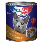 Влажный корм для кошек Монами ягненок в соусе, 250 г (kastd)