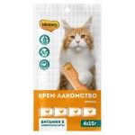 Крем-лакомство для кошек Мнямс с курицей, 4х15 г (kastd)