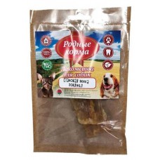 Лакомство для собак мелких пород Родные Корма становая жила говяжья сушеная в дровяной печи, 35 г в магазинах Ашан