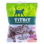 Лакомство для кошек TITBIT Хрустящие подушечки с паштетом из говядины, 30 г (kastd)