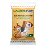 Влажные салфетки для ухода за глазами и ушами домашних животных HOMEPET Vet, 15 шт (kastd)