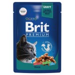 Корм для кошек Brit Premium утка в соусе, 85 г (kastd)