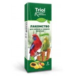 Лакомство для попугаев Triol с фруктам 3в1, 80 г (kastd)