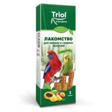 Лакомство для попугаев Triol с фруктам 3в1, 80 г (kastd) в магазинах Ашан