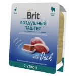 Корм для взрослых собак Brit мини пород воздушный паштет с уткой, 100 г (kastd)