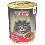 Корм консервированный для кошек Зоогурман BIG CAT мясное ассорти, 350 г (kastd)
