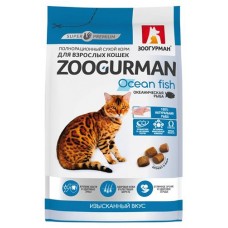 Сухой корм для взрослых кошек Зоогурман с океанической рыбой, 1,5 кг (kastd) в магазинах Ашан