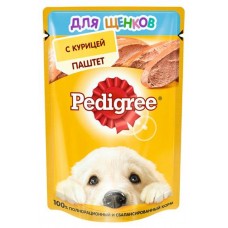 Влажный корм для щенков Pedigree от 1 месяца паштет с курицей, 80 г (kastd) в магазинах Ашан