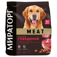 Сухой корм для собак средних и крупных пород Мираторг Winner MEAT с сочной говядиной, 1,1 кг (kastd) в магазинах Ашан