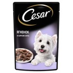 Влажный корм для собак Cesar с ягненком в сырном соусе, 85 г (kastd)