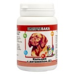Лакомство витаминное для собак Вака Кальций с витамином Д3, 80 таблеток (kastd)