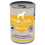 Влажный корм для собак Prolapa Natural Line с филе индейки, рисом и клюквой, 400 г (kastd)