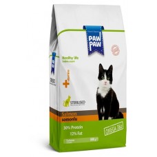 Сухой корм для стерилизованных кошек Pawpaw Sterilised Cat Food with Salmon с лососем, 500 г (kastd) в магазинах Ашан
