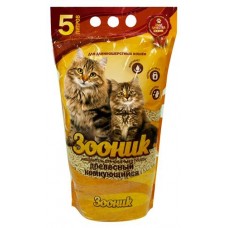 Наполнитель для кошачьего туалета Зооник древесный комкующийся для длинношерстных кошек, 5 л (kastd) в магазинах Ашан