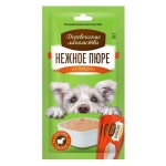 Лакомство для собак Деревенские лакомства Нежное пюре из говядины, 4х10 г (kastd)