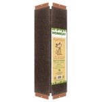 Когтеточка для кошек HOMECAT Венге угловая малая с кошачьей мятой, 58х21 см (kastd)
