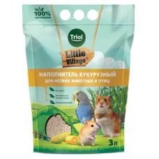 Наполнитель для мелких животных и птиц Triol Litlle Village кукурузный, 3 л (kastd) в магазинах Ашан