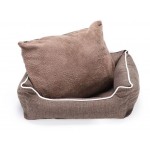 Лежанка для животных с бортиком коричневая, 61х71 см (kastd) Лежанка для животных с бортиком коричневая, 61х71 см (kastd)