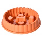 Миска для медленного поедания корма Косточки оранжевая (kastd) Миска для медленного поедания корма Косточки оранжевая (kastd)