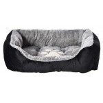 Лежанка для собак серо-черная с лапкой р M, 50х38х15 см (kastd) Лежанка для собак серо-черная с лапкой р M, 50х38х15 см (kastd)