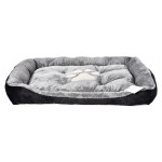 Лежанка для собак серо-коричневая с лапкой р 3XL, 70х52х15 см (kastd) Лежанка для собак серо-коричневая с лапкой р 3XL, 70х52х15 см (kastd)