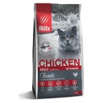 Сухой корм для взрослых кошек Blitz с курицей, 400 г (kastd)