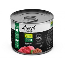 Корм консервированный для собак Vita Pro Lunch говядина с бурым рисом, 240 г (kastd) в магазинах Ашан