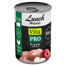 Корм консервированный для собак Vita Pro Lunch курица с яблоком, 400 г (kastd) в магазинах Ашан