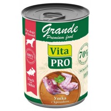 Корм консервированный для собак Vita Pro Grande утка с кроликом кусочки в соусе, 970 г (kastd) в магазинах Ашан