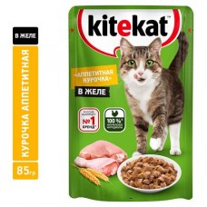 Влажный корм для кошек Kitekat курица в желе, 85 г (kastd) в магазинах Ашан