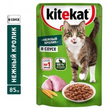 Влажный корм для кошек Kitekat кролик в соусе, 85 г (kastd) в магазинах Ашан