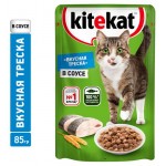 Влажный корм для кошек Kitekat рыба в соусе, 85 г (kastd)