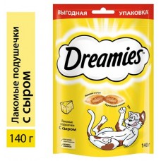 Лакомство для кошек Dreamies подушечки с сыром, 140 г (kastd) в магазинах Ашан