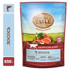 Сухой корм для кошек Nature's Table с лососем, 650 г (kastd) в магазинах Ашан