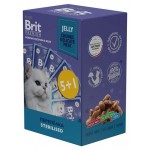 Набор паучей для стерилизованных кошек Brit Premium Перепёлка в желе, 6х85 г (kastd)