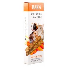 Зерновые палочки для грызунов Вака с морковью, 90 г (kastd) в магазинах Ашан