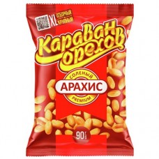 Арахис КАРАВАН ОРЕХОВ жаренный, соленый, премиум, 90г в магазинах Авоська