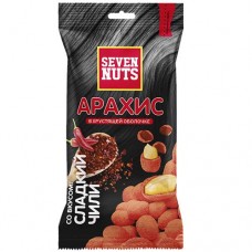 Арахис в хрустящей оболочке СЕВЕН НАТС со вкусом сладкий чили, 50г в магазинах Авоська