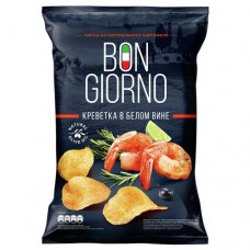 Чипсы БОН ЖОРНО креветка в белом вине, 80г в магазинах Авоська