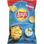 Чипсы ЛЕЙЗ сметана и зелень, 225г Чипсы ЛЕЙЗ сметана и зелень, 225г
