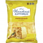 Чипсы МОСКОВСКИЙ КАРТОФЕЛЬ рифленые, сыр Пармезан, 150г Чипсы МОСКОВСКИЙ КАРТОФЕЛЬ рифленые, сыр Пармезан, 150г