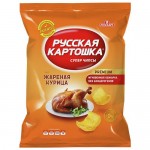 Чипсы РУССКАЯ КАРТОШКА жареная курица, 140г Чипсы РУССКАЯ КАРТОШКА жареная курица, 140г