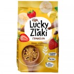 Гранола ЛАКИ ЗЛАКИ банан, клубника, шоколад, 750г